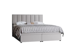 Lit coffre 200x200 cm IDOHOME  ZELTO coloris gris