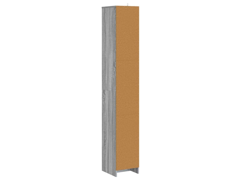  Armoire de salle de bain, meuble de rangement sonoma gris 30x33x190 cm  - Conforama E