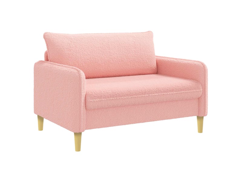  Vidaxl fauteuil xxl rose bouclé  - Conforama D