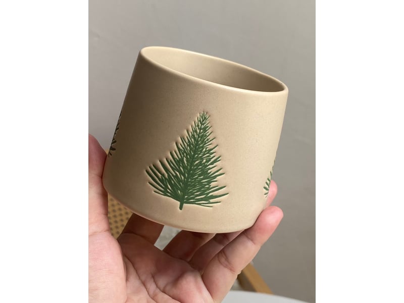  Mug motif sapin de noël, finition naturelle  - Conforama E