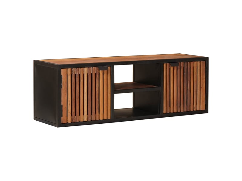  Meuble tv - banc tv - meuble de rangement fait main 105 x 30 x 35 cm bois de mangue massif  - Conforama A