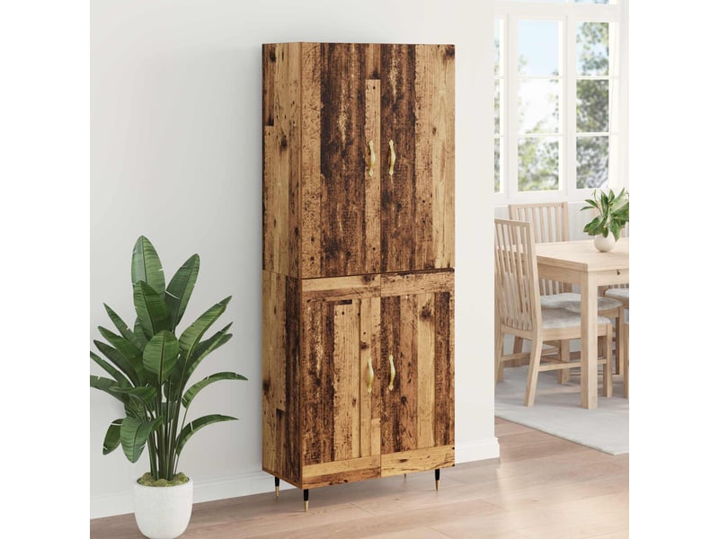  Buffet - haut armoire bois ancien 69,5 x 34 x 180 cm bois d'ingénierie  - Conforama D