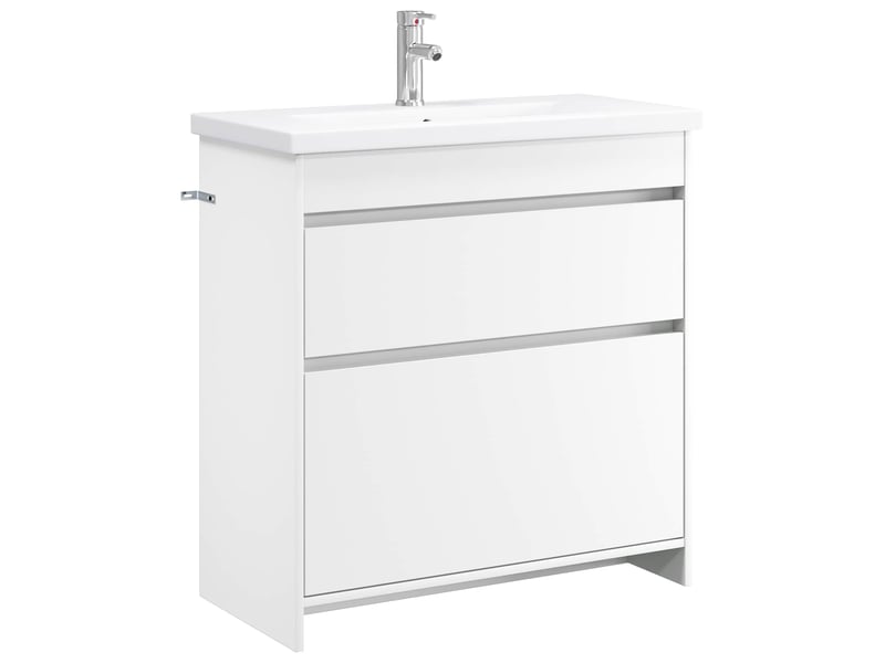 Ensemble de mobilier de salle de bain blanc 81x40x84.5 cm shl1564 - Conforama A