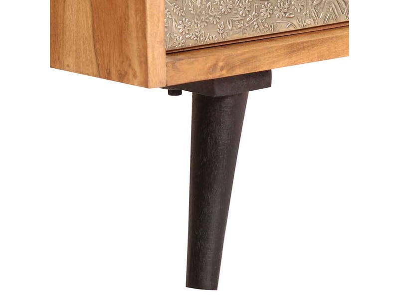  Buffet - bahut - meuble de rangement 80x30x75 cm bois d'acacia massif  - Conforama D