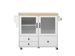 Desserte 2 portes 3 tiroirs coloris blanc mdf