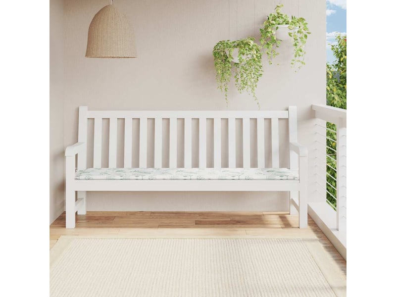  Coussin de banc de jardin, coussin d'assise motif de feuilles 200x50x3 cm tissu cf52761  - Conforama B