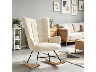 Fauteuil fixe <strong>HAUSS SPOLE</strong> <strong></strong> Velours beige vendu A l'unité
