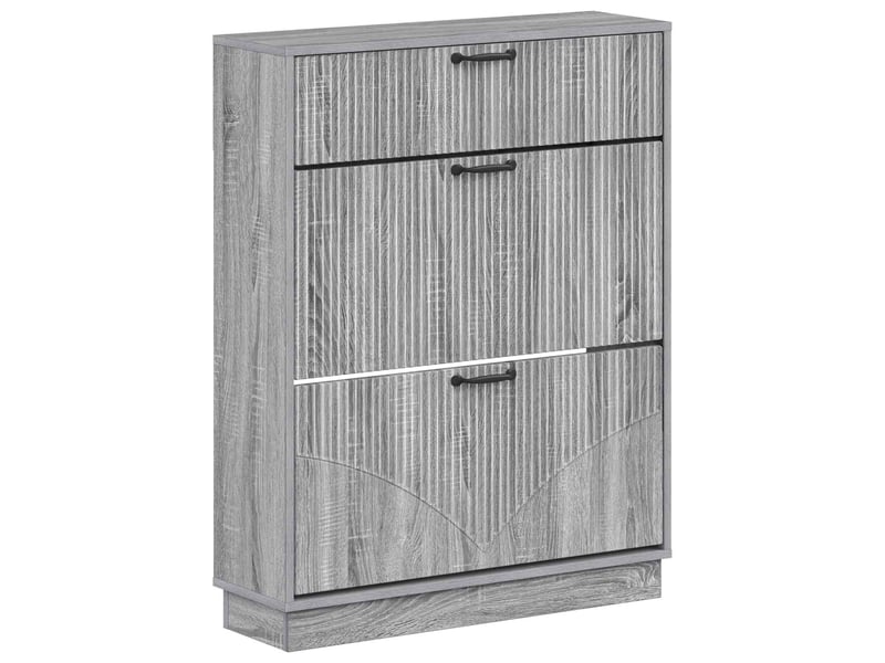  Meuble à chaussures, armoire à chaussures hoorn 78x24x100 cm bois d'ingénierie shl8404  - Conforama A