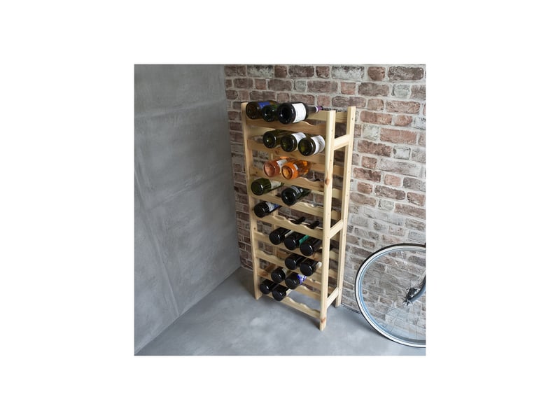  Range-bouteilles 36 bouteilles en bois 49 x 25 x 120 cm 62845 - Conforama E