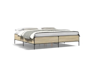Lit 2 places 200x200 cm    coloris marron
