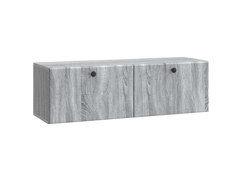  Meuble tv - banc tv - meuble de rangement mural 98 x 31 x 30 cm sonoma gris bois d'ingénierie  - Conforama A