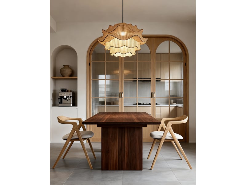 Chaises de salle à manger lot de 2 avec accoudoirs et assise rembourrée en bois de frêne et tissu naturel et blanc cassé - Conforama B