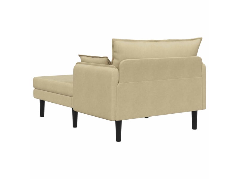 Vidaxl grande méridienne vert gris tissu en velours côtelé - Conforama E