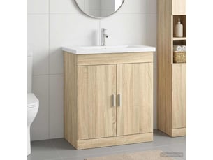 Ensemble de mobilier de salle de bain chêne sonoma shl785