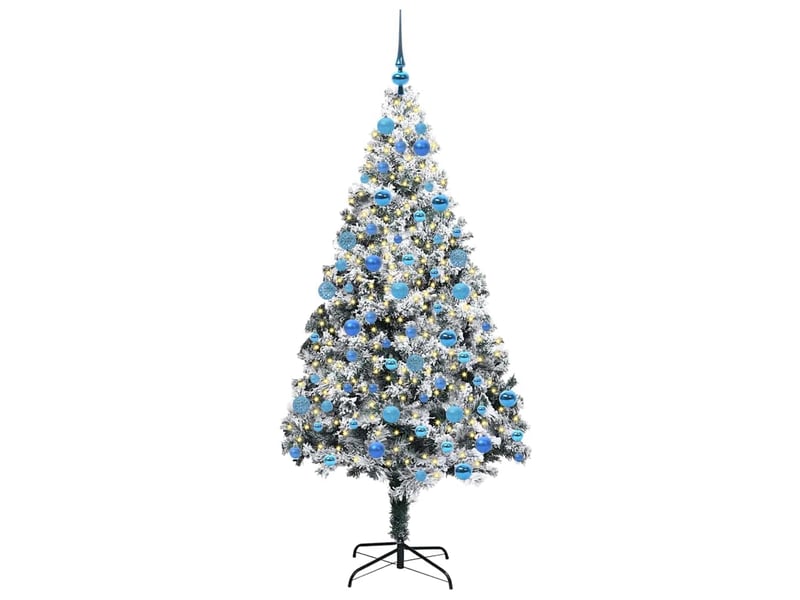  Sapin de noël artificiel, arbre de noël blanc 180 cm pvc, acier et plastique shl1820  - Conforama C