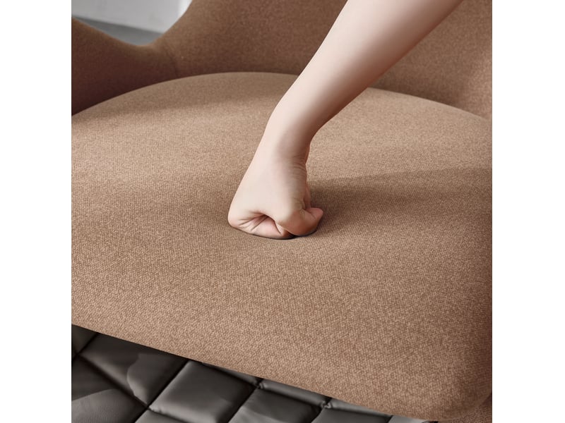  Fauteuil de détente 66x69x76 cm design bois marron  - Conforama D