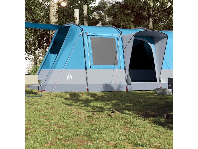  Tente de camping, tente tunnel 4 personnes bleu imperméable shl24390  - Conforama C