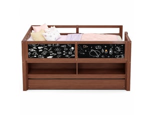 Lit simple 90x200 cm STILVORA   coloris marron