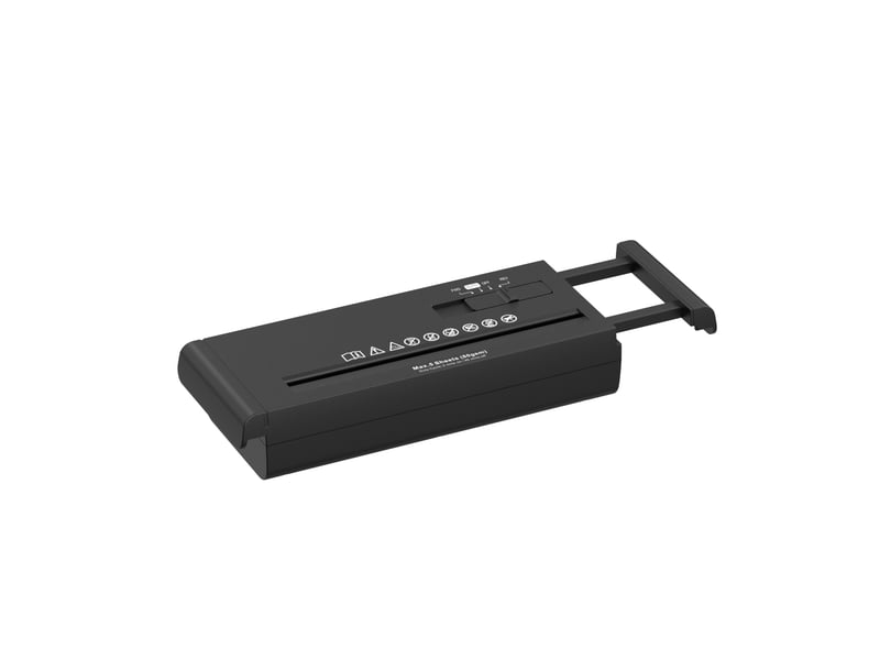  Déchiqueteuse à bandes - coupe en bandes de 6 mm - bras télescopique ajustable 29-36 cm - niveau de sécurité p2 29.7x14.5x27.8cm - Conforama B