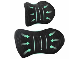 Oreiller, coussin cervical, oreiller, coussin dorsal noir mousse à mémoire de forme cf51360