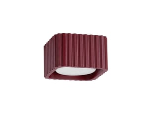 Plafonnier riff 1 bordeaux gx53 aluminium moderne 6x10x10cm