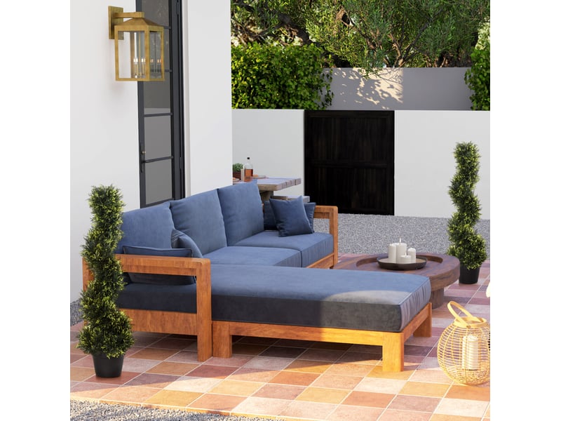  Lot de 2 arbres artificiels en spirale 90 cm, feuillage vert et pots noirs, décoration intérieure et extérieure  - Conforama B