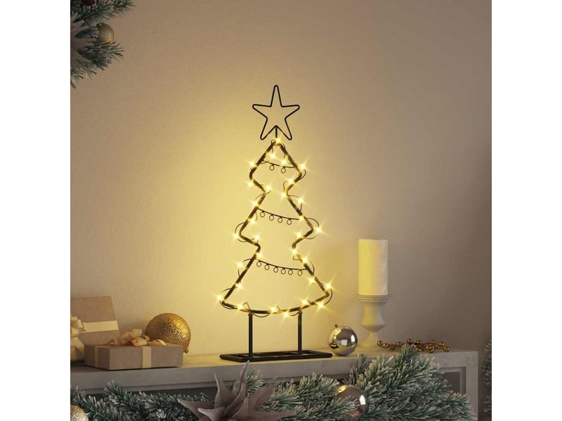 Arbre de noël, décoration de noël en métal noir 60 cm acier cf61735 - Conforama D