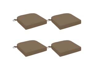 Lot de 4 coussins de siège, coussins d'assise soest 100 % polyester taupe cf60803