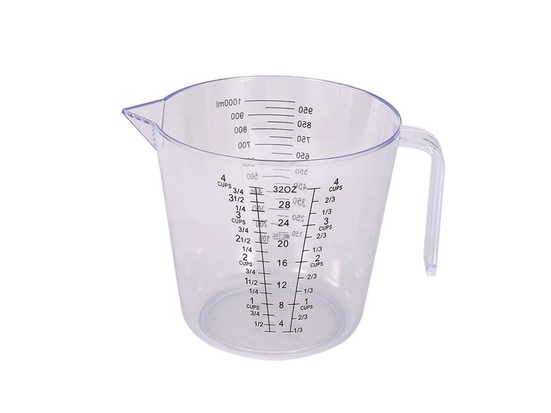  Tasse à mesurer de cuisine de 1000 ml, parfaite pour les mesures de pâtisserie, un outil de cuisine essentiel (1 transparente)  - Conforama A