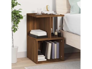 Lot de 2 tables de chevet - cabinet de chevet - table de nuit chêne marron 35x35x55cm bois d'ingénierie