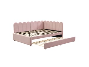 Lit banquette 140x200 cm coloris rose