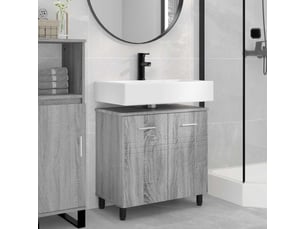 Unité de vanité de salle de bain, meuble de rangement sonoma gris 60x35x60 cm shl5214