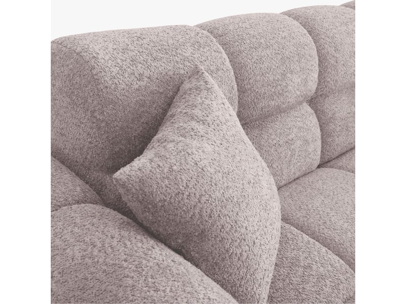  Canapé 3 places en tissu bouclette beige  - Conforama E