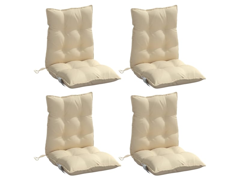  Lot de 4 coussins d'extérieur, coussins de chaise beige 100 x 50 x 7 cm cf56407  - Conforama C