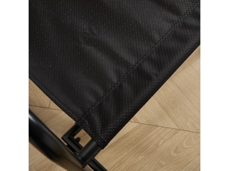 Fauteuil à bascule d’extérieur avec coussin épais et confortable, idéal pour salon, chambre et espace de lecture, structure noire avec coussin vert clair  - Conforama R