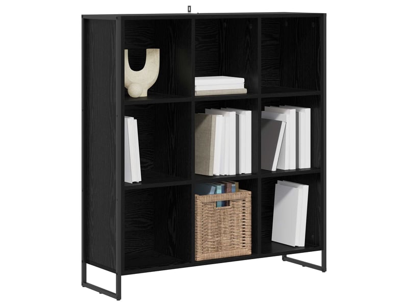 Bibliothèque, armoire à livres 99,5 x 30 x 108 cm bois d'ingénierie chêne noir shl2476  - Conforama C