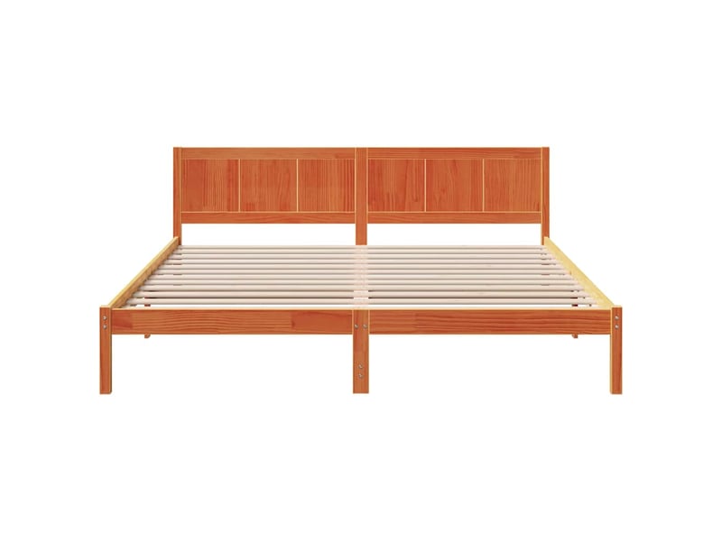  Lit double- lit adulte -  cadre de lit marron 180 x 200 cm bois de pin massif  - Conforama D
