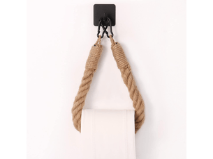 Porte-papier toilette,oyefly porte-serviette en corde de chanvre pour salle de bain et cuisine porte-papier salle de bain support
