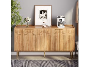 Buffet 4 porte(s)  0 tiroir(s) <strong>MODENVIE</strong> <strong></strong> - 140 cm coloris naturel 