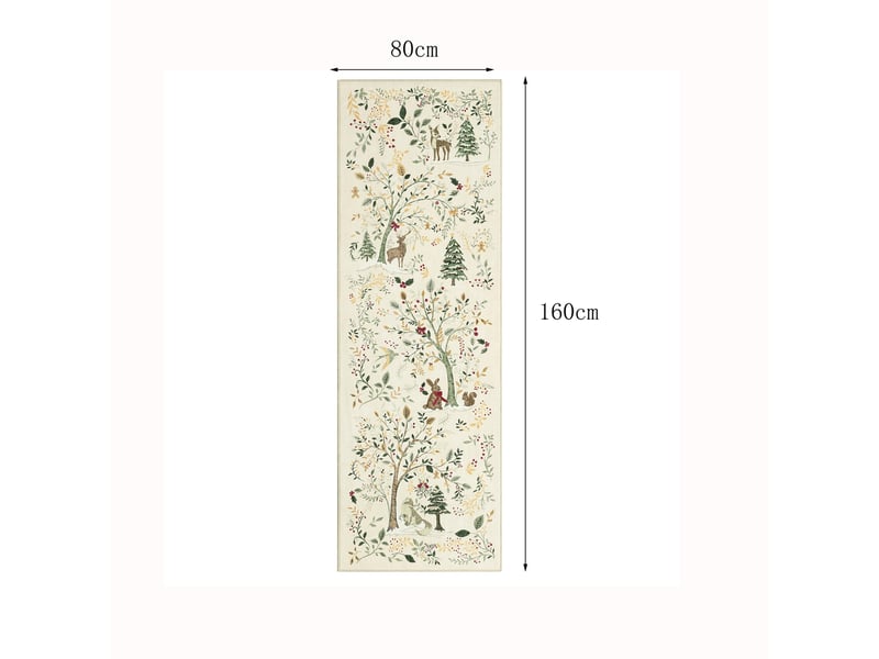Tapis d'entrée de noël, tapis d'entrée antidérapant, idéal pour les chambres, les salons et les cuisines, 80 x 160 cm SZPB770238JJZJ - Conforama B