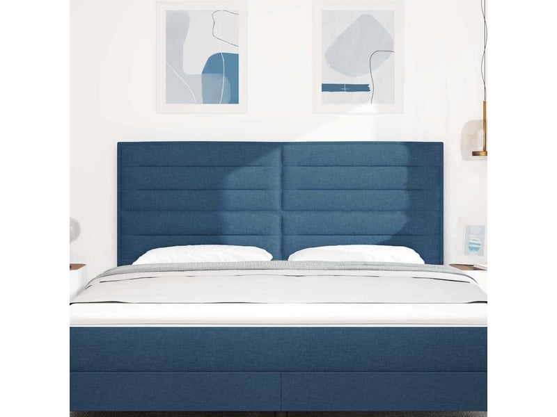  Tête de lit | panneau de tête de lit bleu 180 cm tissu  - Conforama D