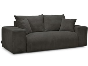 Canapé droit convertible BOBOCHIC VOLTAIRE 3 places Velours gris