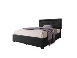 Lit avec rangement 90x200 cm    coloris noir