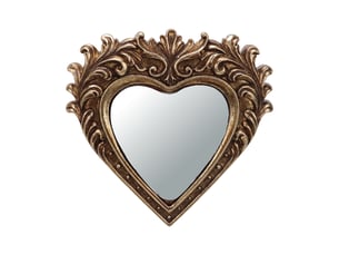Miroir arrondi(e) à fixer coloris doré <strong>EMDE</strong> <strong></strong> - 10 cm x 10 cm