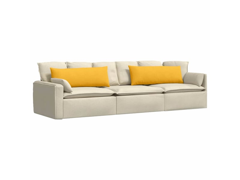 Lot de 2 coussins de canapé, coussins décoratifs jaune clair 120 x 40 cm cf59111 - Conforama C