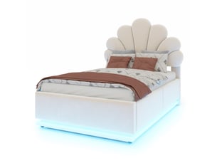 Lit coffre 90x200 cm    coloris beige