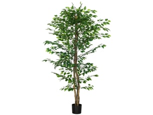 Plante artificielle ficus avec pot h 180 cm vert