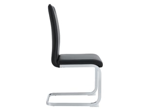 Lot de 2 chaises de salle à manger en pu noir