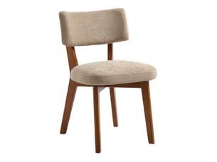 Chaises de salle à manger lot de 2, assise rembourrée, bois kaki