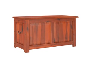Coffre de rangement avec couvercle marron bois massif d'acacia shl33132